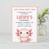 Invitation d'anniversaire de filles Axolotl, Invit (Debout devant)