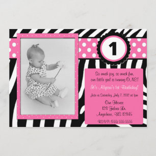 Invitation d'anniversaire de filles de rose