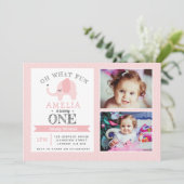 Invitation d'anniversaire de filles d'éléphant (Debout devant)