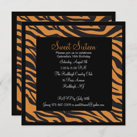 Invitation d'anniversaire de filles d'impression (Devant / Derrière)