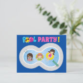 Invitation d'anniversaire de filles mignonnes pour (Debout devant)