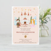 Invitation d'anniversaire de filles princesses et  (Debout devant)