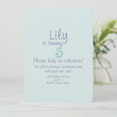 Invitation d'anniversaire de filles sirènes mignon (Debout devant)