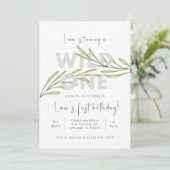 Invitation d'anniversaire de Fleur sauvage minimal (Debout devant)