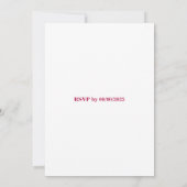 Invitation d'anniversaire de fleurs australiennes (Dos)