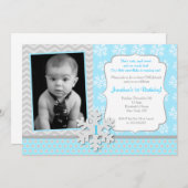 Invitation d'anniversaire de flocon de neige (Devant / Derrière)