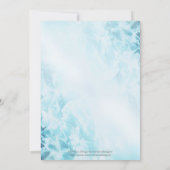 Invitation d'anniversaire de flocons de neige (Dos)