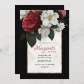 Invitation d'anniversaire de Floral Dreams (Devant / Derrière)