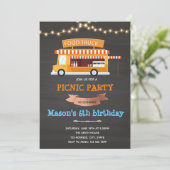 Invitation d'anniversaire de food truck (Debout devant)