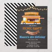 Invitation d'anniversaire de food truck (Devant / Derrière)