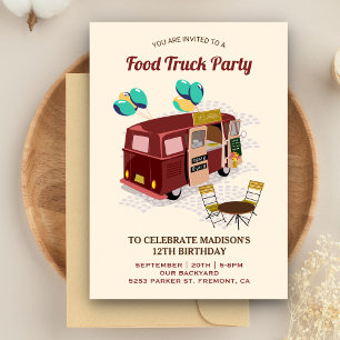 Invitation d'anniversaire de Food Truck