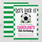 Invitation d'anniversaire de football (Devant / Derrière)
