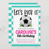 Invitation d'anniversaire de football (Devant / Derrière)