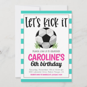 Invitation d'anniversaire de football