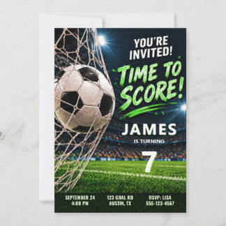 Invitation d'anniversaire de football