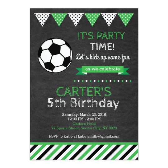 Invitation D Anniversaire De Football Zazzle Be