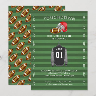 Invitation d'anniversaire de football