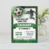 Invitation d'anniversaire de football (Debout devant)