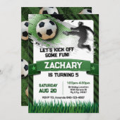 Invitation d'anniversaire de football (Devant / Derrière)