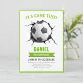 Invitation d'anniversaire de football (Debout devant)