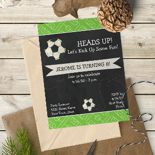 Invitation d'anniversaire de football