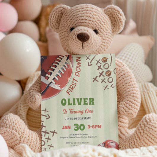 Invitation d'anniversaire de football