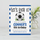 Invitation d'anniversaire de football (Debout devant)