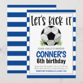 Invitation d'anniversaire de football (Devant / Derrière)