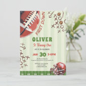 Invitation d'anniversaire de football (Debout devant)