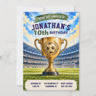 Invitation d'anniversaire de football
