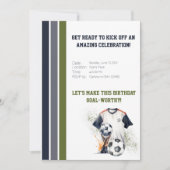 Invitation d'anniversaire de football (Devant)