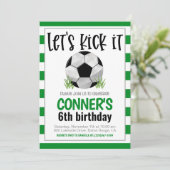 Invitation d'anniversaire de football (Debout devant)