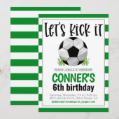 Invitation d'anniversaire de football (Devant / Derrière)