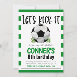 Invitation d'anniversaire de football