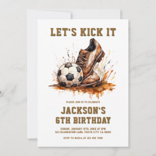Invitation d'anniversaire de football