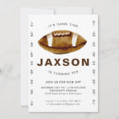 Invitation d'anniversaire de football (Devant)