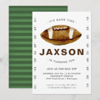 Invitation d'anniversaire de football