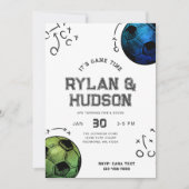 Invitation d'anniversaire de football (Devant)