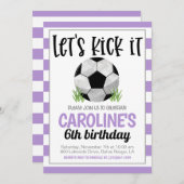 Invitation d'anniversaire de football (Devant / Derrière)