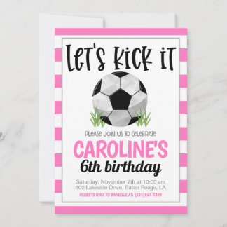 Invitation d'anniversaire de football