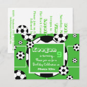 Invitation d'anniversaire de football (Devant / Derrière)