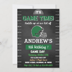 Invitation d'anniversaire de football américain pe