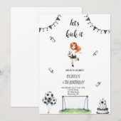 INVITATION D'ANNIVERSAIRE DE FOOTBALL DE FOOTBALL  (Devant / Derrière)