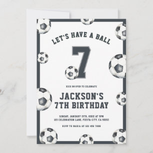 Invitation d'anniversaire de football « Faisons un
