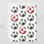 Invitation d'anniversaire de football - Fête de fo (Dos)