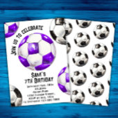 Invitation d'anniversaire de football - Fête de fo