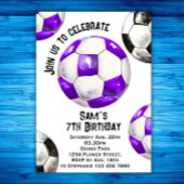 Invitation d'anniversaire de football - Fête de fo