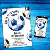 Invitation d'anniversaire de football - Fête de fo