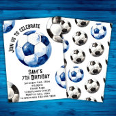 Invitation d'anniversaire de football - Fête de fo