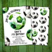 Invitation d'anniversaire de football - Fête de fo